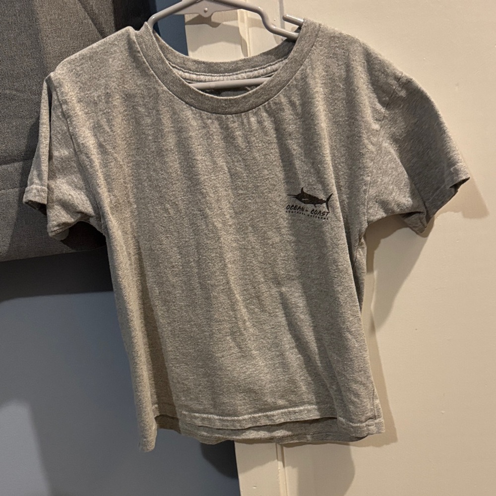 Ocean Coast Gray Kids Short Sleeve Tee